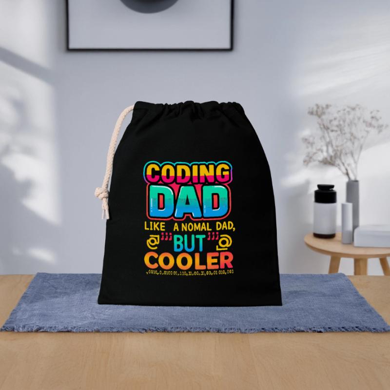Coding Dad Cooler, Programmer  Closable cotton gift bag (25x30cm)