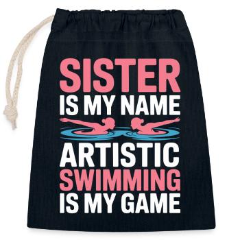 Synchronschwimmen Kunstschwimmen Wassersport - Verschließbarer Geschenkbeutel aus Baumwolle (25x30cm) - Navy - Vorne