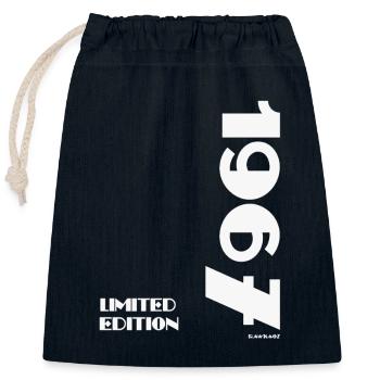 Limited_Edition_1967 - Closable cotton gift bag (25x30cm) - navy - Front