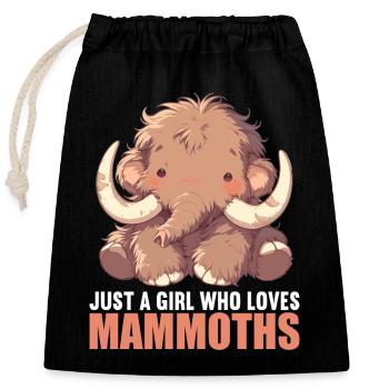Mammouths Mammouth - Sac cadeau en coton avec cordon (25 x 30 cm) - noir - Devant