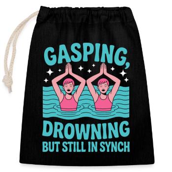 Synchronschwimmen Kunstschwimmen Wassersport - Verschließbarer Geschenkbeutel aus Baumwolle (25x30cm) - Schwarz - Vorne