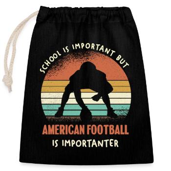 Contraste de football rétro - Sac cadeau en coton avec cordon (25 x 30 cm) - noir - Devant