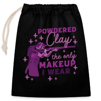 Clay Pigeon Shooting Powdered Clay - Closable cotton gift bag (25x30cm) - black - Front