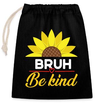 Be Kind Brew Tournesol - Sac cadeau en coton avec cordon (25 x 30 cm) - noir - Devant