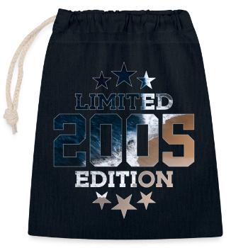 LIMITED EDITION 2005 21ST BIRTHDAY - Closable cotton gift bag (25x30cm) - navy - Front