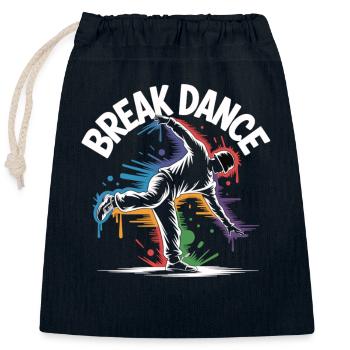 Streetdance Beat – Urban DJ Musik Design - Verschließbarer Geschenkbeutel aus Baumwolle (25x30cm) - Navy - Vorne