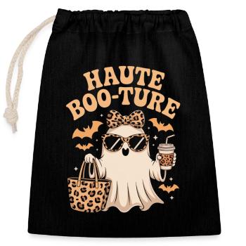 Haute Booture Halloween Geist - Verschließbarer Geschenkbeutel aus Baumwolle (25x30cm) - Schwarz - Vorne