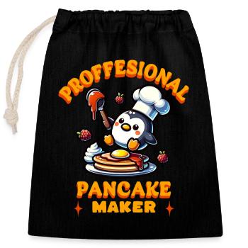 Frische Waffeln Lustiges Geschenk - Verschließbarer Geschenkbeutel aus Baumwolle (25x30cm) - Schwarz - Vorne