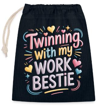 Girlfriend Profession Saying Funny Work Job Gift - Closable cotton gift bag (25x30cm) - navy - Front
