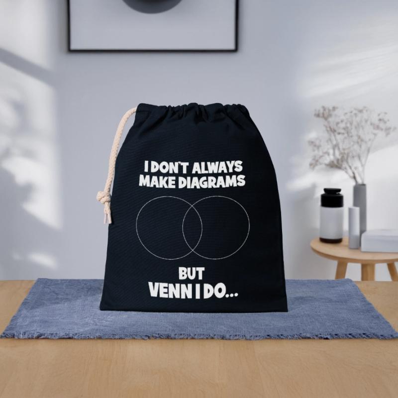 Math Math Math Professeur de mathématiques Mathématicien Sac cadeau en coton avec cordon (25 x 30 cm)