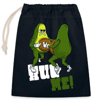 Avocado Umarmung - Verschließbarer Geschenkbeutel aus Baumwolle (25x30cm) - Navy - Vorne