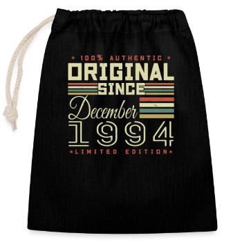 Anniversaire 31 ans | Originale Décembre 1994 - Sac cadeau en coton avec cordon (25 x 30 cm) - noir - Devant