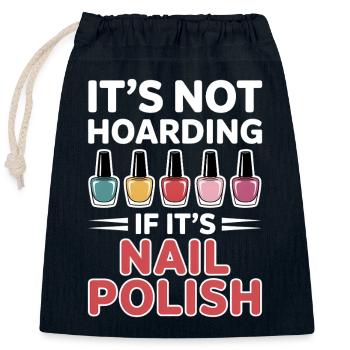 Vernis à ongles Dire Pédicure Drôle Maincure Cadeau - Sac cadeau en coton avec cordon (25 x 30 cm) - bleu marine - Devant