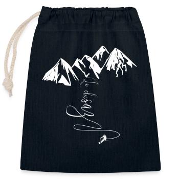 La Clusaz Ski Village Resort Freeride Aravis - Verschließbarer Geschenkbeutel aus Baumwolle (25x30cm) - Navy - Vorne