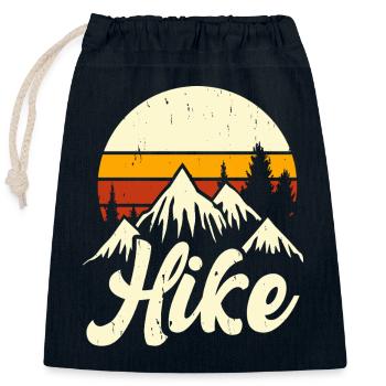Hiking Retro - Verschließbarer Geschenkbeutel aus Baumwolle (25x30cm) - Navy - Vorne