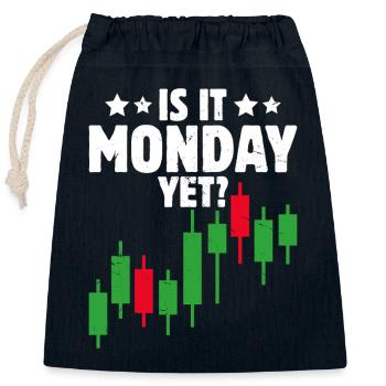Trading Boursier Crypto Trader Boursier - Sac cadeau en coton avec cordon (25 x 30 cm) - bleu marine - Devant