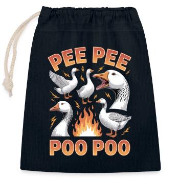 Pee Pee Poo Poo Unwearable Bootleg - Verschließbarer Geschenkbeutel aus Baumwolle (25x30cm) - Navy - Vorne