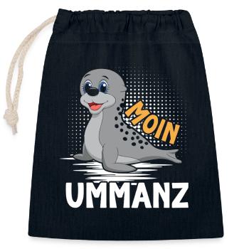 Île Ummanz MOIN UMMANZ Mer Baltique Vacances Drôle - Sac cadeau en coton avec cordon (25 x 30 cm) - bleu marine - Devant