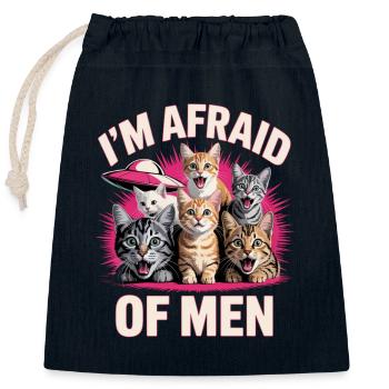 I'm Afraid Of Men Unwearable Bootleg - Closable cotton gift bag (25x30cm) - navy - Front
