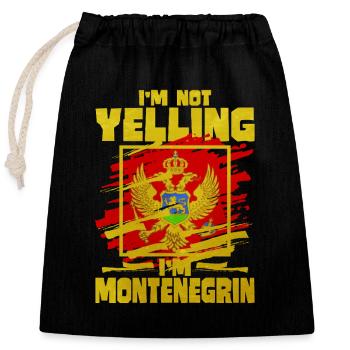 Montenegro - Verschließbarer Geschenkbeutel aus Baumwolle (25x30cm) - Schwarz - Vorne