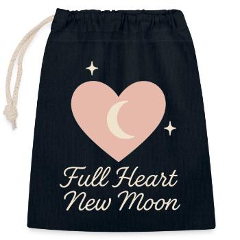 Déesse Lunaire du cycle lunaire intentionnellement - Sac cadeau en coton avec cordon (25 x 30 cm) - bleu marine - Devant