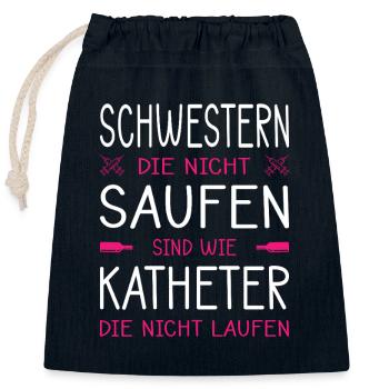 Pflegerin Geschenke Pflege Lustig Krankenpflegerin - Verschließbarer Geschenkbeutel aus Baumwolle (25x30cm) - Navy - Vorne
