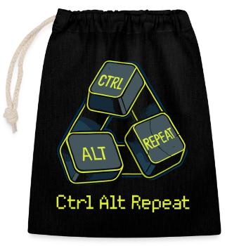 Fondateur de startup Survivant à l’épuisement professionnel : se rétablit - Sac cadeau en coton avec cordon (25 x 30 cm) - noir - Devant