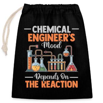 Funny Quotes from Chemical Engineers - Closable cotton gift bag (25x30cm) - black - Front