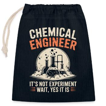 Humor im Experiment eines stolzen Chemieingenieurs - Verschließbarer Geschenkbeutel aus Baumwolle (25x30cm) - Navy - Vorne
