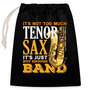 Saxophone ténor saxophoniste de jazz - Sac cadeau en coton avec cordon (25 x 30 cm) - noir - Devant