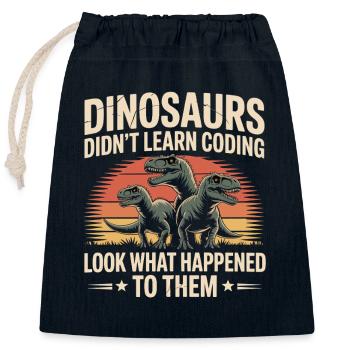 Funny Software Developer Copy Humor - Closable cotton gift bag (25x30cm) - navy - Front