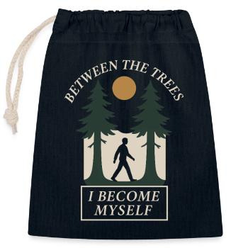 Forest Walk Overthinker Mental Reset - Verschließbarer Geschenkbeutel aus Baumwolle (25x30cm) - Navy - Vorne