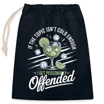Gin si le sujet n’est pas assez froid - Sac cadeau en coton avec cordon (25 x 30 cm) - bleu marine - Devant