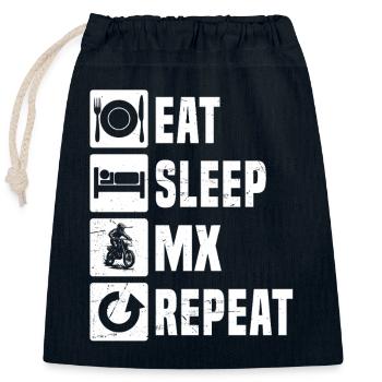 Conception motocross Power Motocross - Sac cadeau en coton avec cordon (25 x 30 cm) - bleu marine - Devant