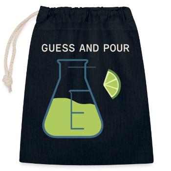 Shaker Steckt Fest Anfänger-mixologe - Verschließbarer Geschenkbeutel aus Baumwolle (25x30cm) - Navy - Vorne