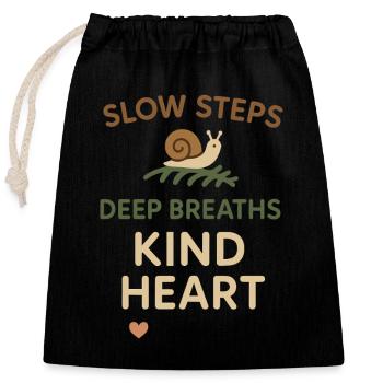 Introverti neurodivergent - Sac cadeau en coton avec cordon (25 x 30 cm) - noir - Devant