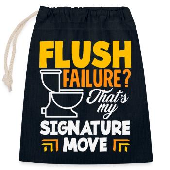 Toilet Clogging Master Funny - Closable cotton gift bag (25x30cm) - navy - Front