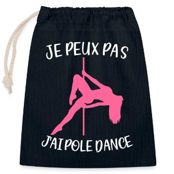 Ich kann nicht, ich Pole-Dance-Tänzer Tänzer Barre-Tänzer - Verschließbarer Geschenkbeutel aus Baumwolle (25x30cm) - Navy - Vorne