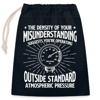 Außerhalb des Standarddruck-Sarkasmus - Verschließbarer Geschenkbeutel aus Baumwolle (25x30cm) - Navy - Vorne