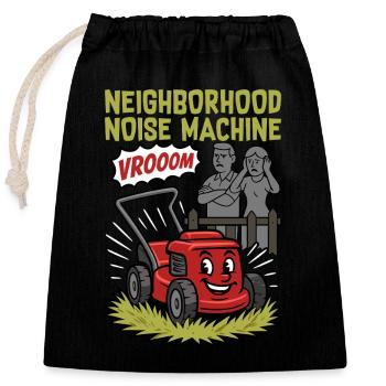 Neighborhood Noise Machine - Closable cotton gift bag (25x30cm) - black - Front