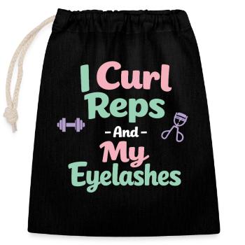 Anime Strong Girl Taking The Force In - Closable cotton gift bag (25x30cm) - black - Front