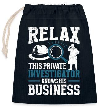  Private Investigator Vest Security Guard Costume - Closable cotton gift bag (25x30cm) - navy - Front