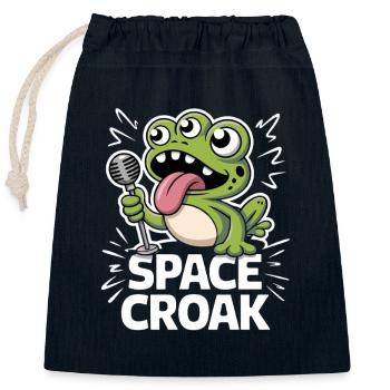  Space Croak Alien Frosch Sänger Lustiger Weltraum - Verschließbarer Geschenkbeutel aus Baumwolle (25x30cm) - Navy - Vorne