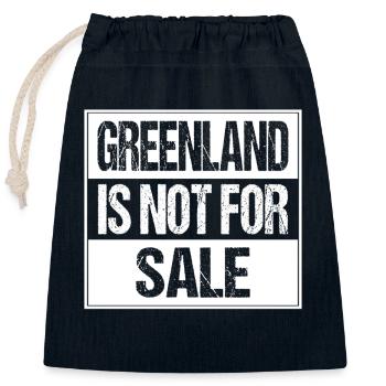 Le Groenland n’est pas à vendre - Sac cadeau en coton avec cordon (25 x 30 cm) - bleu marine - Devant