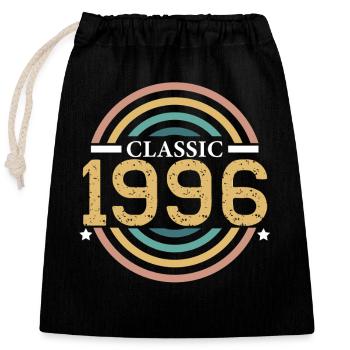 Classique 1996 Anniversaire 30 ans Année Naissance - Sac cadeau en coton avec cordon (25 x 30 cm) - noir - Devant