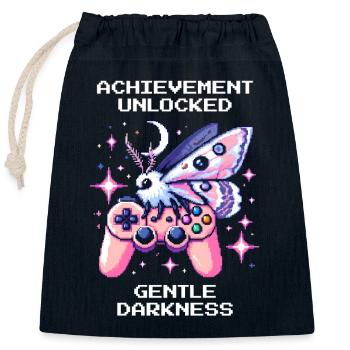 Gentle Darkness Unlocked | Soft Goth - Closable cotton gift bag (25x30cm) - navy - Front