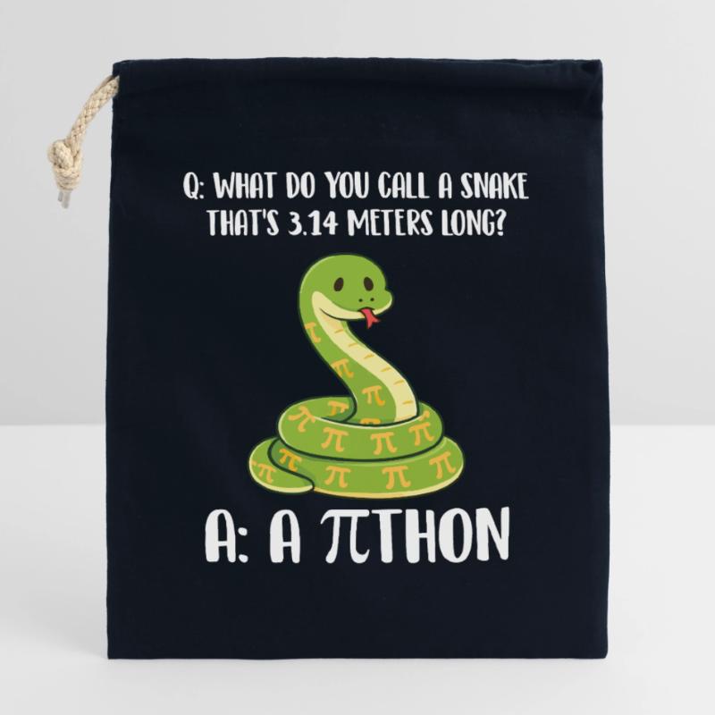 Schlange, 3,14 Meter lang, Pi-Tag-Python-Witz Verschließbarer Geschenkbeutel aus Baumwolle (25x30cm)