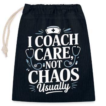 Éducateur en soins infirmiers I Coach Nurse Instructeur - Sac cadeau en coton avec cordon (25 x 30 cm) - bleu marine - Devant