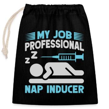 Anesthesiologist Professional Nap Anesthesia - Verschließbarer Geschenkbeutel aus Baumwolle (25x30cm) - Schwarz - Vorne