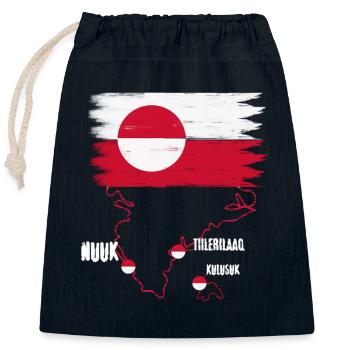Grönland flagge nuuk - Verschließbarer Geschenkbeutel aus Baumwolle (25x30cm) - Navy - Vorne